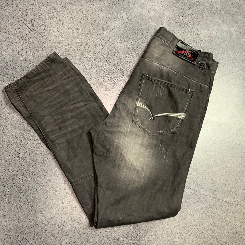 SYN Jeans Distressed Gray Jeans 36x34